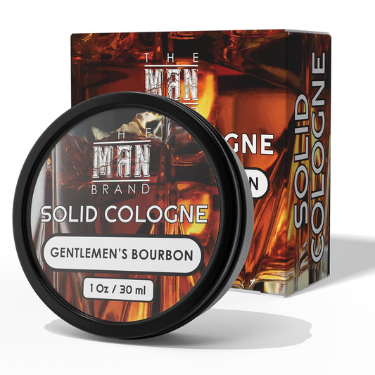 Solid Cologne Men's Gentlemen's Bourbon Scent, Wax Bourbon Cologne for men, Solid Perfume with Bourbon Scent for men (1 Ounce, Gentlemen's Bourbon Mens Cologne Balm)