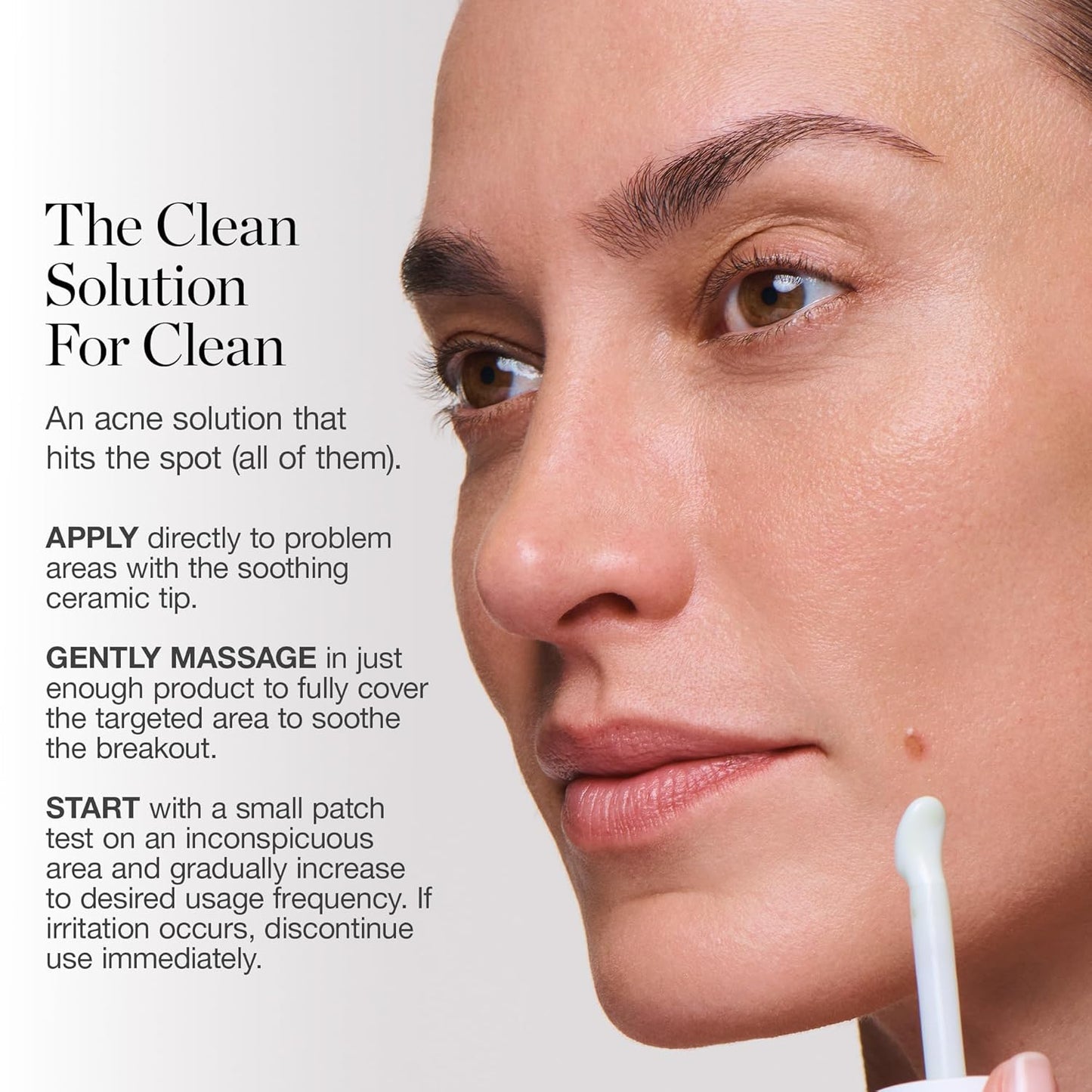 Ogee Plant-Based Acne Treatment for Face with Salicylic Acid - Targeted Acne Spot Treatment with Soothing Ceramic Application Tip