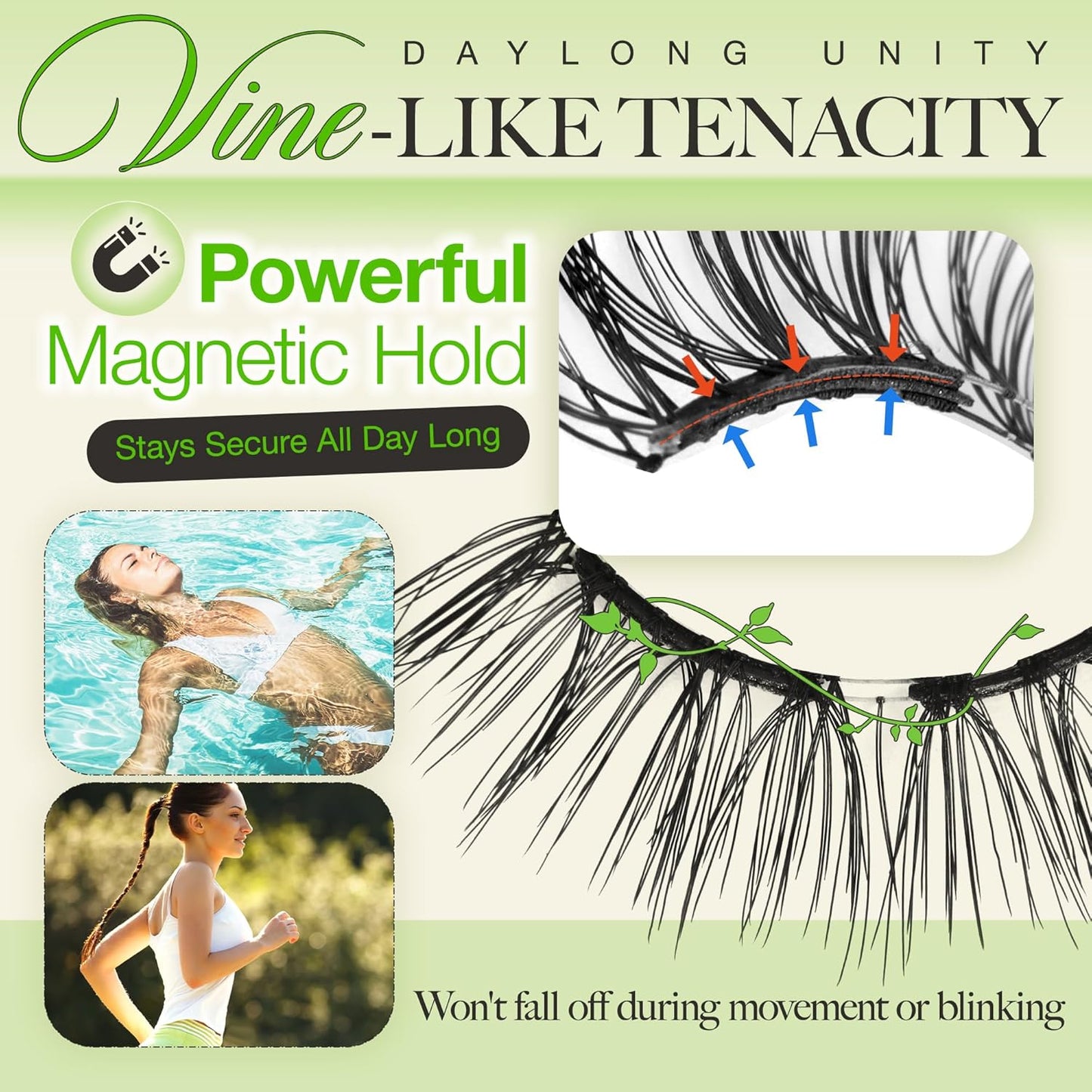 LASHVIEW Upgrade Magnetic Eyelashes Natural Look, Reusable Soft Magnetic Lashes Kit with Applicator, No Glue Needed, Windproof & Waterproof for All-Day Comfort (L14)