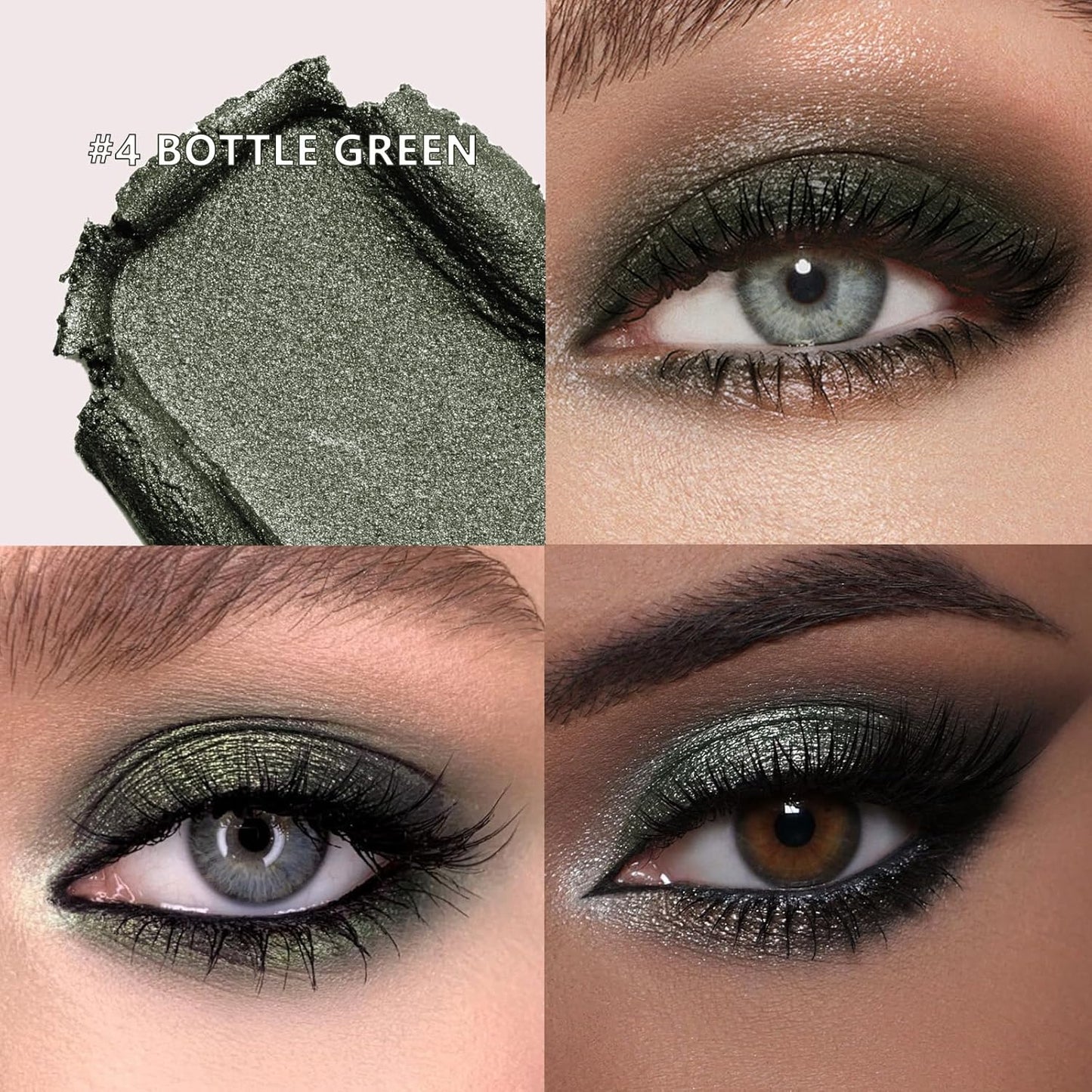 Eyeshadow Stick, Shimmer and Matte Cream Eye Shadow Brightener Sticks Eyeliner Pencil Crayon, Waterproof Long Lasting Eye Highlighter Stick Makeup,0.056 Oz(#4-Bottle Green)