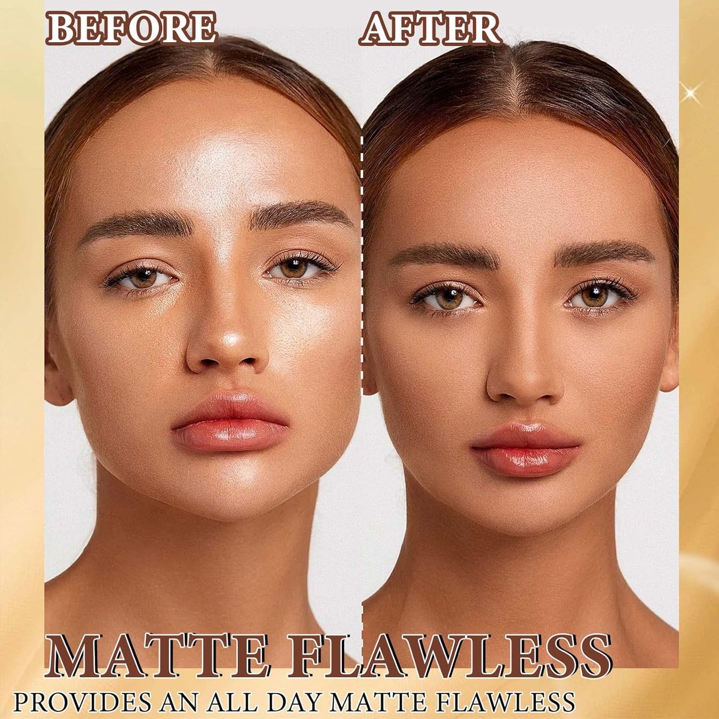 Loose Face Powder,Oil Control Loose Face Setting Powder Matte Flawless Finish Make Up Setting Powder Lightweight Long Lasting Finishing Powder Soft Natural Focus Effect Makeup(3#)