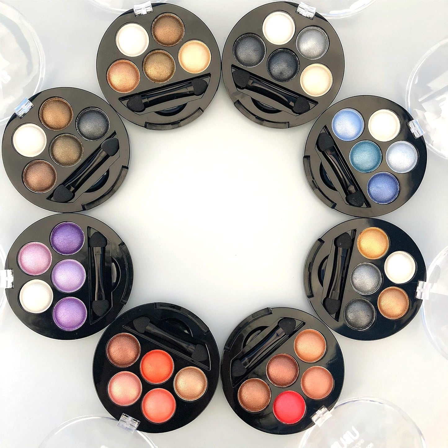 Mallofusa 5 Colors Eye Shadow Powder Metallic Shimmer Eyeshadow Palette (Galaxy Silver) 4.7oz