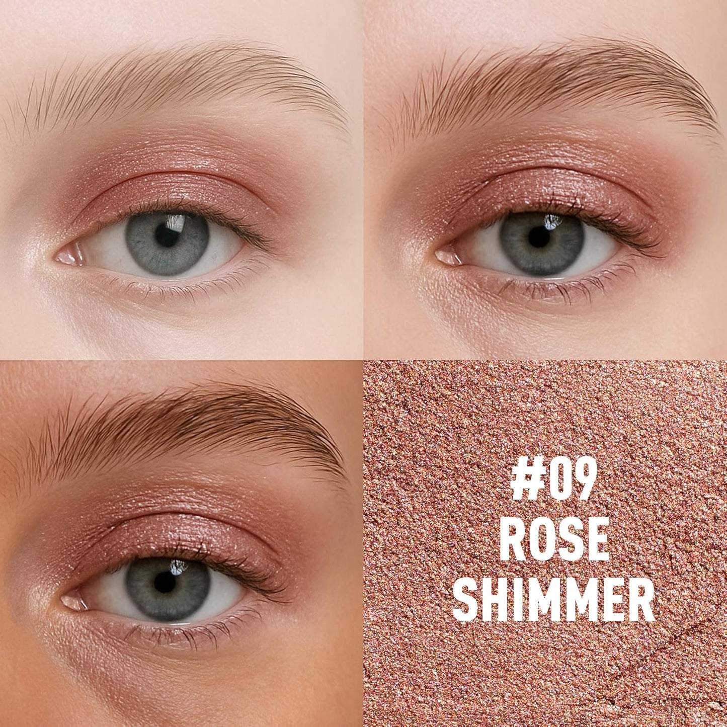 FV Cream Shimmer Eyeshadow Stick，Long Lasting & Waterproof, Multi-Use & High Pigment Eyeshadow Makeup Stick (Rose Shimmer)