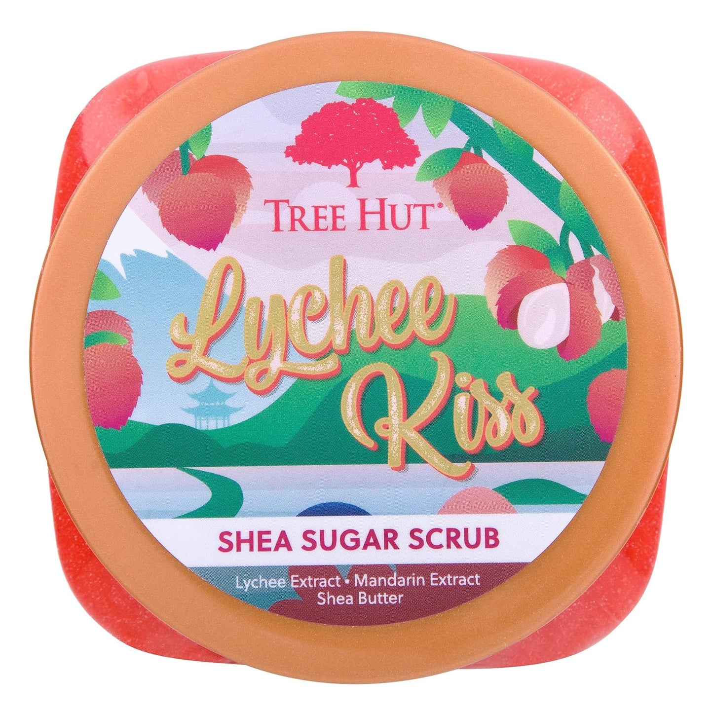 Tree Hut Lychee Kiss Shea Sugar Scrub | Exfoliating Body Scrub Removes Dead, Dry Skin for a Soft & Hydrated Feel | Nourishing Essential Body Care | 18 fl oz.