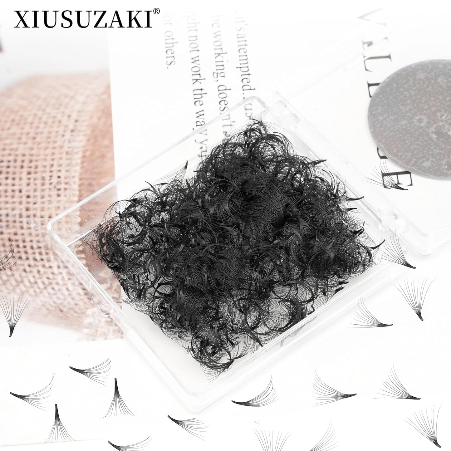 Premade Fans Eyelash Extensions 600 Fans 10D Premade Lash Fans Volume Lash Extensions 0.03 Thickness Eyelash Extension D Curl Mix 13-20mm Fluffy Soft Handmade Loose Fan(600Fans-10D-0.03-D,13-20mm)