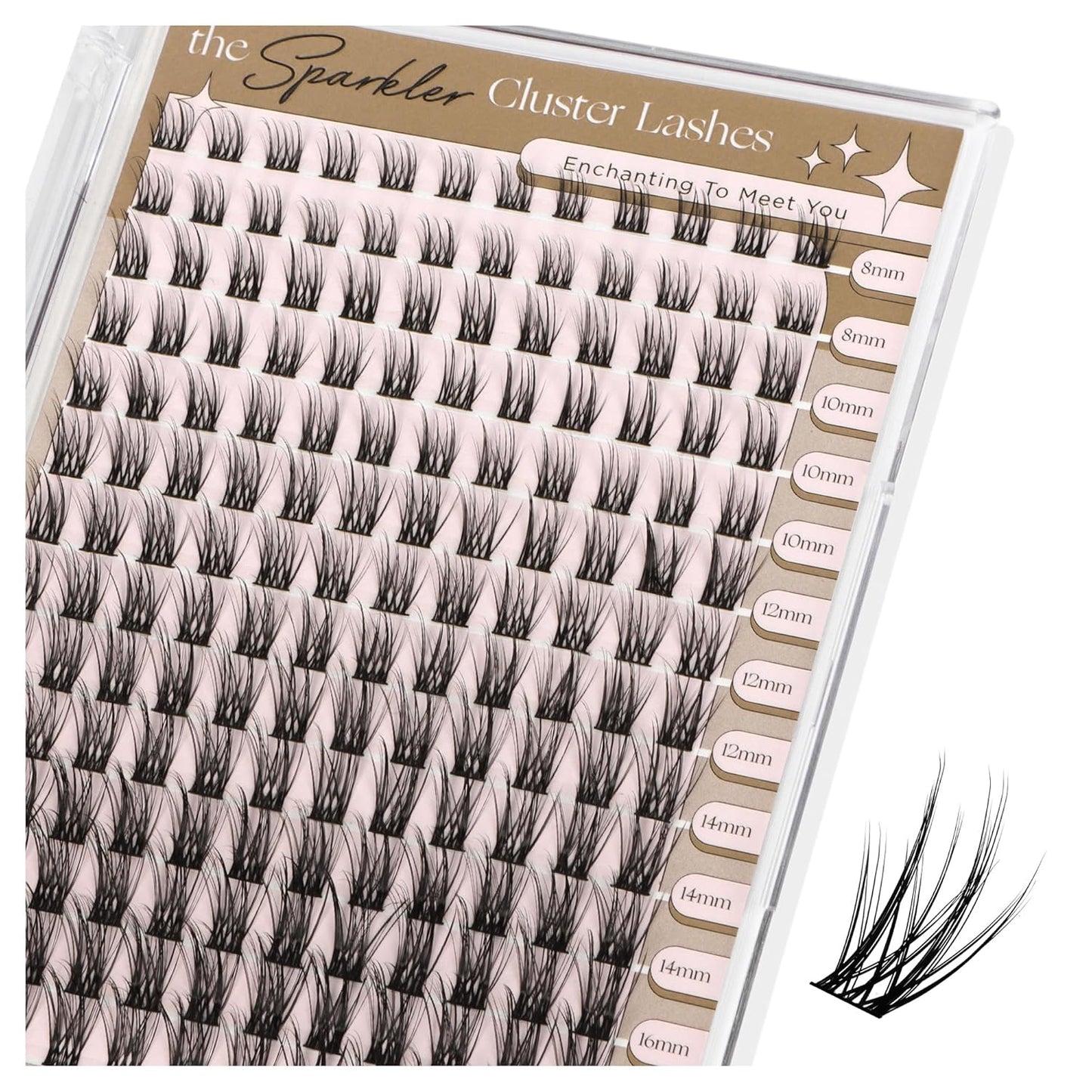 PopUp 168Pcs Cluster Lashes,8-16mm DIY Eyelash Extensions,Cluster Eyelashes for Self-application Individual Lashes at Home,3D Rapid Soft and Lightweight-Style CDD03