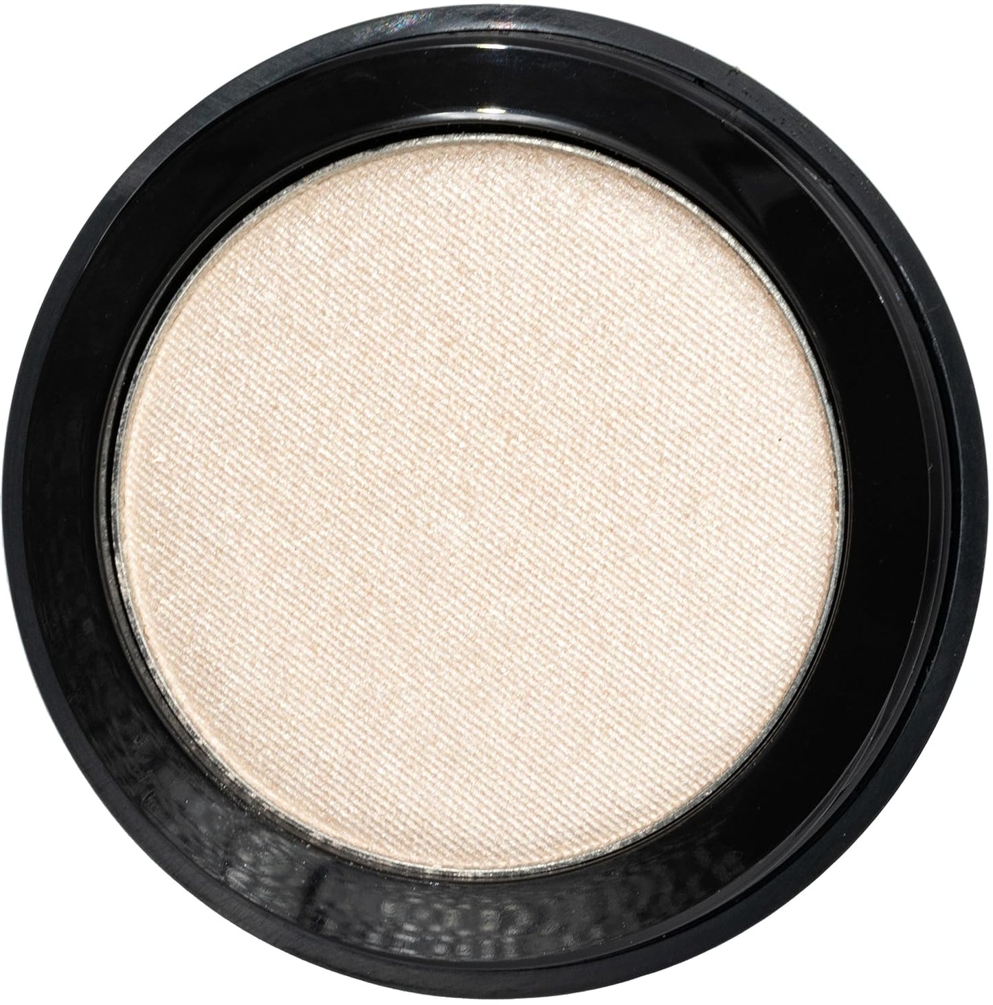 Moon Beam Soft Off White Gold Shimmering Satin Pressed Powder Single Vegan Eyeshadow; Talc, Paraben & Cruelty Free