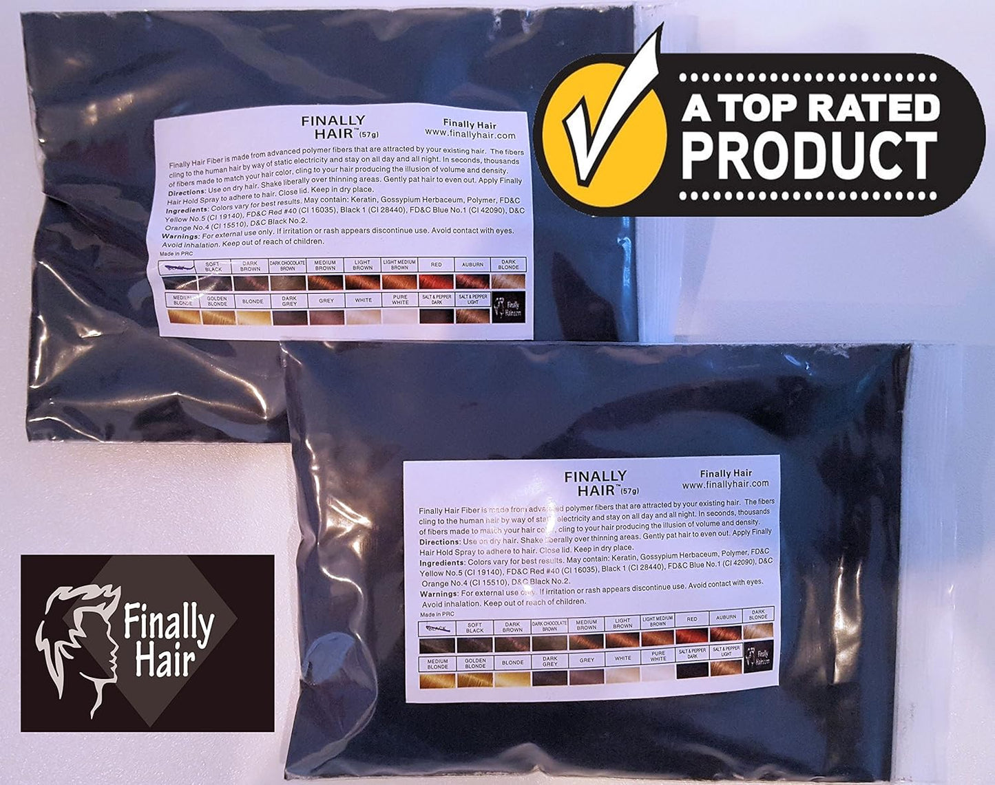 New Hair Building Fibers 100+14=114 Grams. Highest Grade Refill That You Can Use for Your Bottles From Competitors Like Toppik, Xfusion, Crown, Viviscal (Grey & Pepper Light)