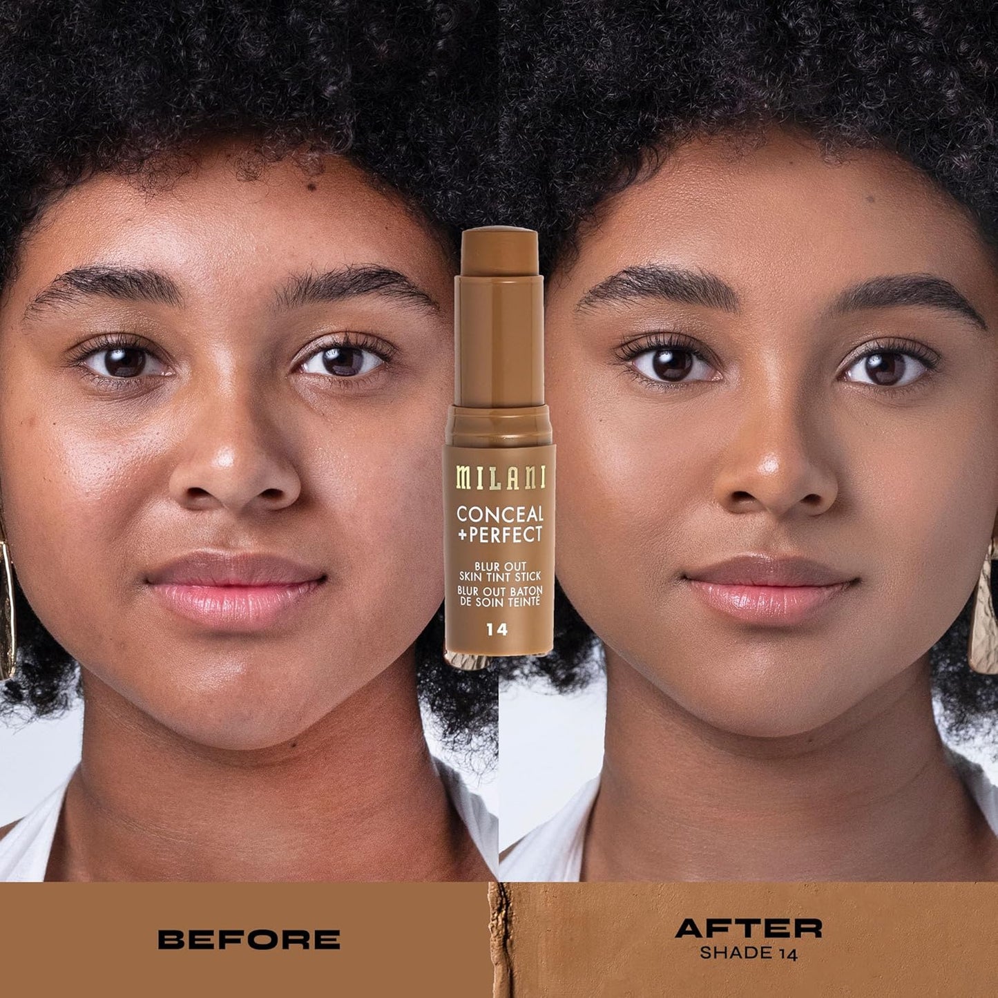 Milani Conceal + Perfect - Skin Tint Stick, Blur Out Tinted Moisturizer Makeup, Shade 014
