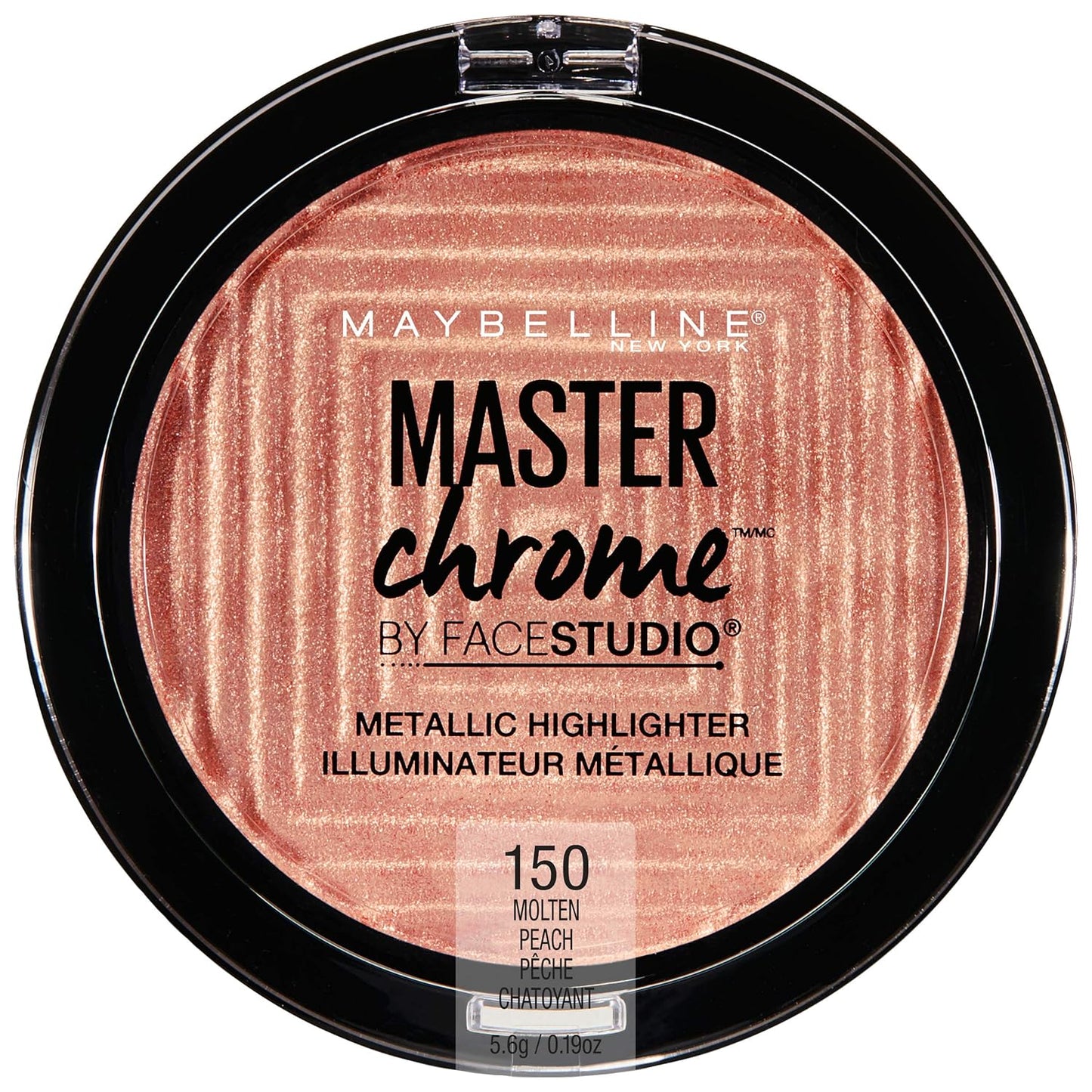 Maybelline New York Facestudio Master Chrome Metallic Highlighter Makeup, Molten Peach, 0.19 Ounce