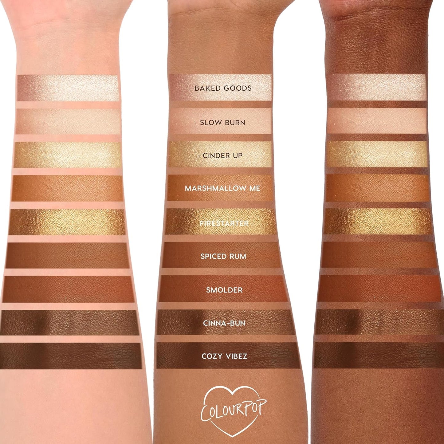 ColourPop Eyeshadow Palette - Eye Makeup Palette with Matte, Metallic, Matte Sparkle & Glitter Finishes - High-Pigment Eye Makeup with a Long-Wearing Formula - Feelin' Toasty (0.3 oz)