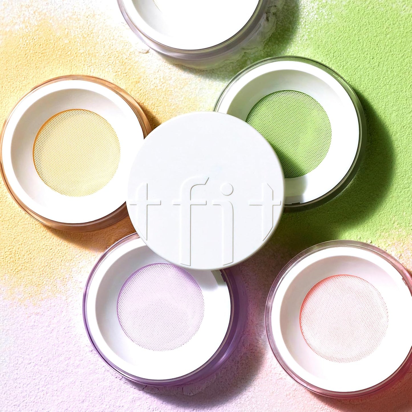 TFIT Translucent Set Finishing Powder - Sebum Control Face Loose Powder, Matte & Silky Finish, Lightweight, Long-lasting, Korean Makeup Setting Powder (2.1 Medium Beige, 0.24 Oz.)