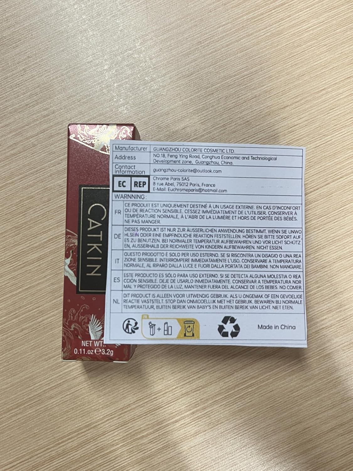 Catkin Semi-Matte Lipstick Hydrating High Impact Color Infused with Vitamin E and Avocado Oil Smooth Soft Texture Long Lasting Matte Finish 155