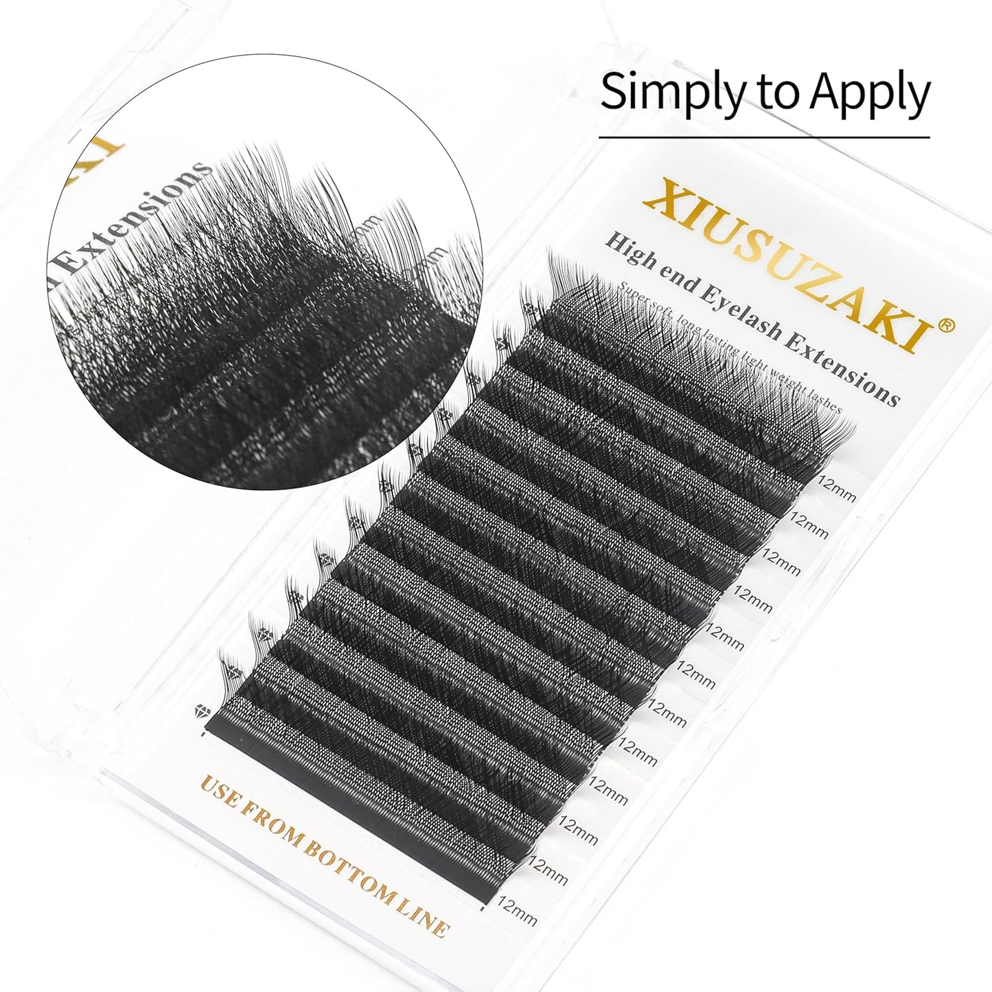 W Lash Extensions 5D Eyelash Extensions W Shape 0.07mm Thickness L Curl 13mm Premade Fans W Lashes Individual Lashes Matte Black 12 Rows False Eyelashes Volume Lashes(W-5D-0.07-L,13mm)